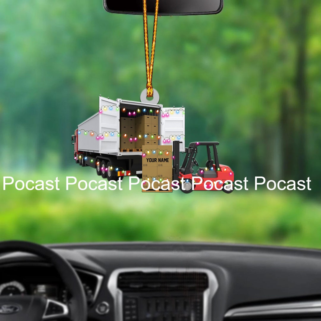 Forklift Truck Loading a Long Truck Ornament Hook Truck - Etsy