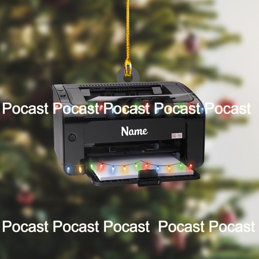 Printer Laser Ornament, Christmas Printer Ornament, Christmas Tree