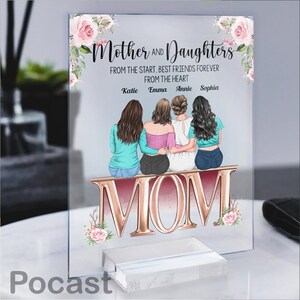 Personalized Mother and Daughter Acrylic Plaque, Personalized Mother's ...