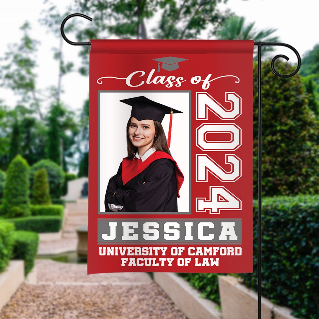 Personalized Graduation 2024 Flag, Graduate Yard Sign, Class of 2024
