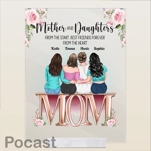 Personalized Mother and Daughter Acrylic Plaque, Personalized Mother's Day Gift for Mom, Mom ...