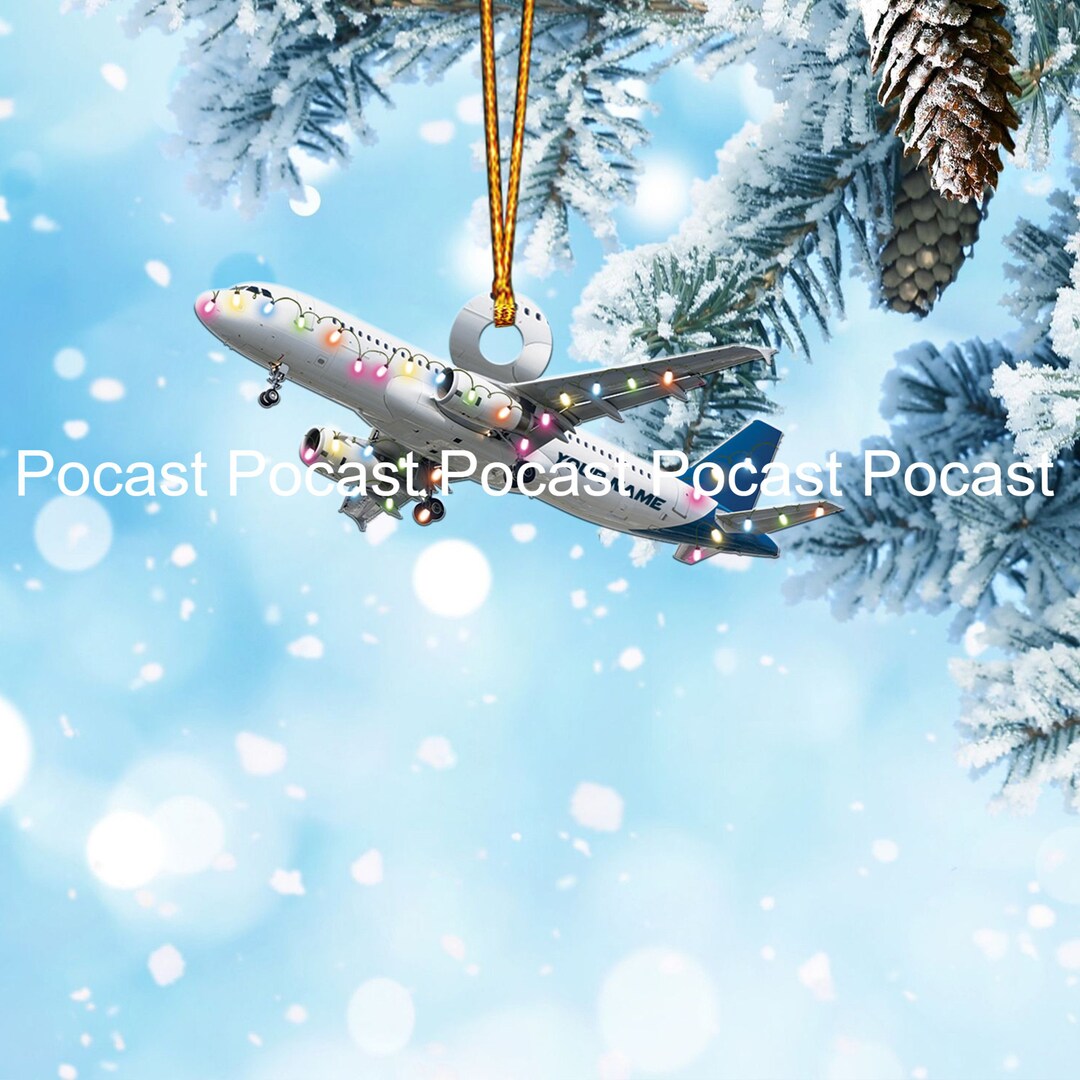 Customized Airplane Ornaments for Christmas Tree , Airplane Christmas