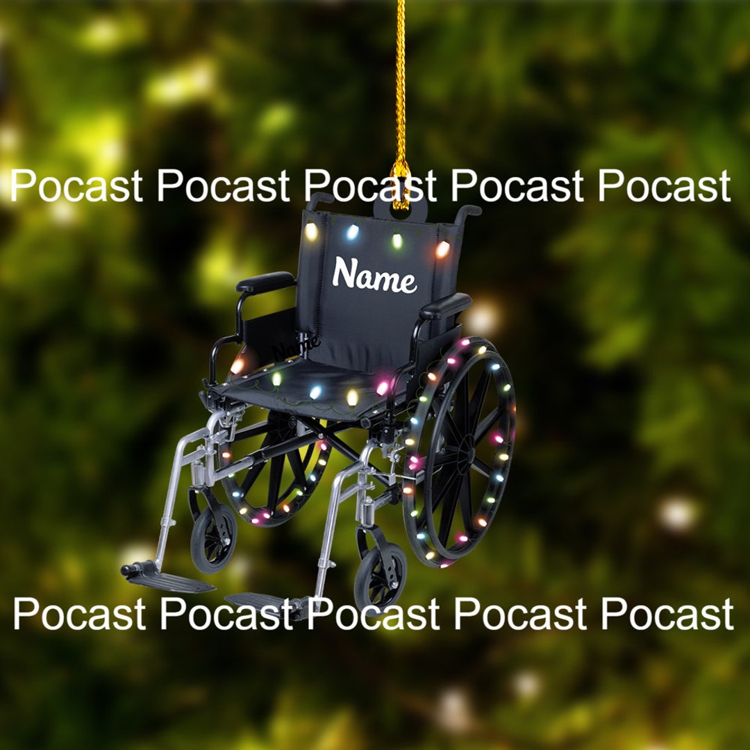 Wheelchair Christmas Ornament 