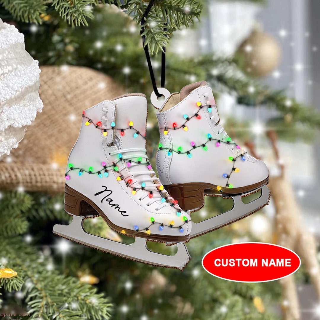 Personalized Ice Skating Ornament, Figure Skating Christmas Hanging