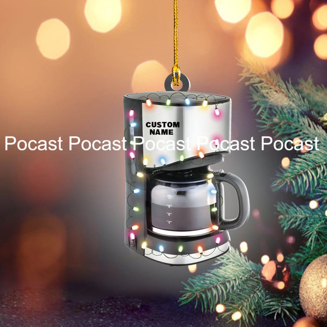 Coffeemaker Home Appliance Christmas Ornament, Coffee Machine Christmas