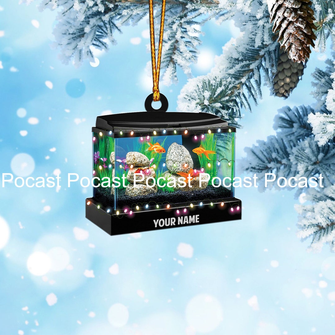 Personalized Aquarium Fish Tank Christmas Ornament, Love Fish Christmas