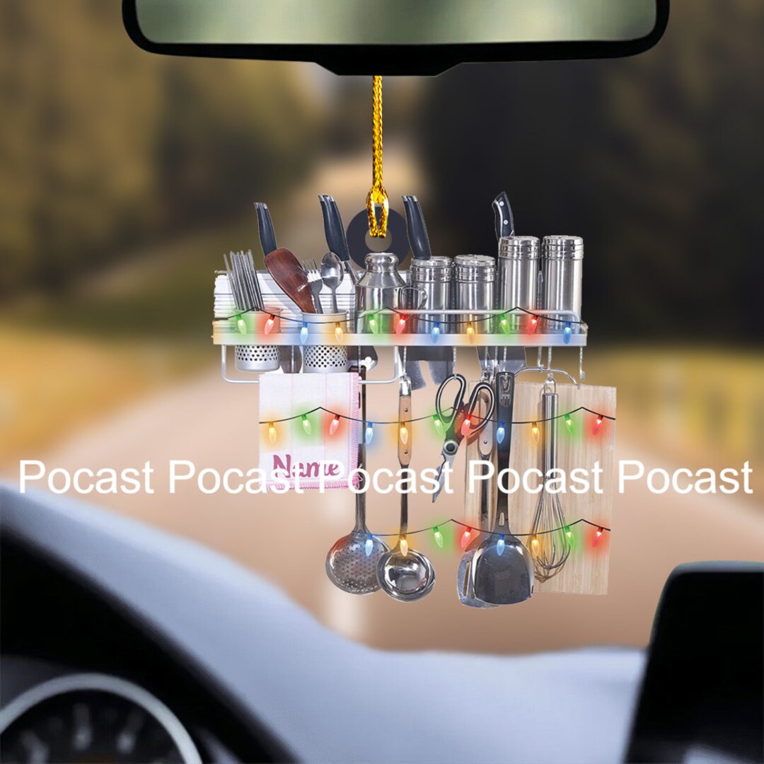 Kitchen Bookcase Christmas Ornament, Cooking Ornament, Bookcase