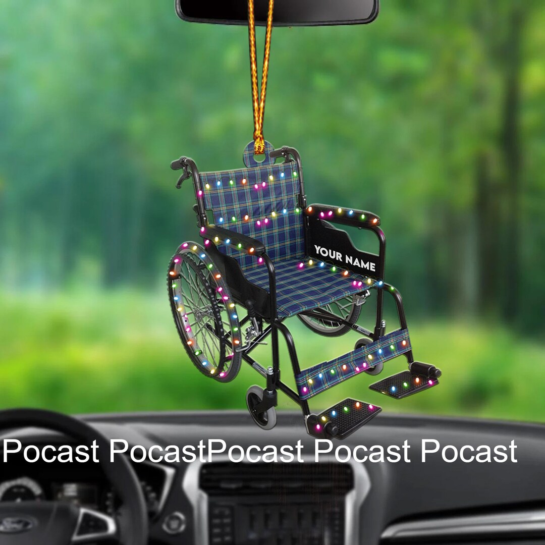 Wheelchair Christmas Ornament 