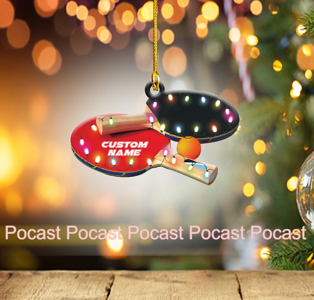 Ping Pong Paddles Christmas Ornament Ping Pong Paddles Etsy