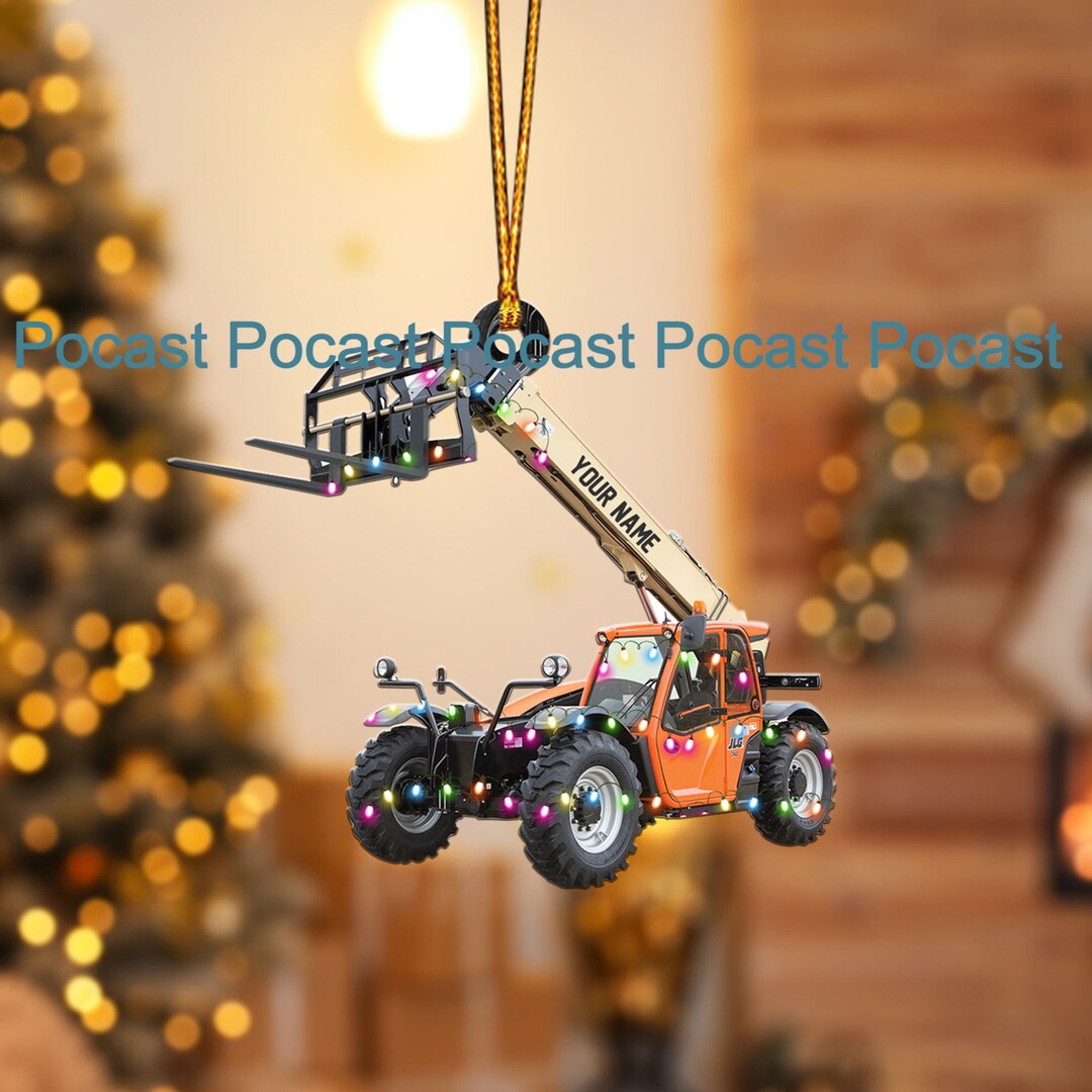 Telescopic Handler Forklift Truck Car Ornament, Custom Forklift Truck
