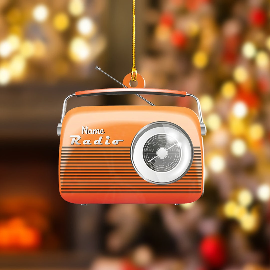 Personalized Radio Christmas Ornament, Radio Ornament Gift, Radio Ornament Hanging Tree, Radio
