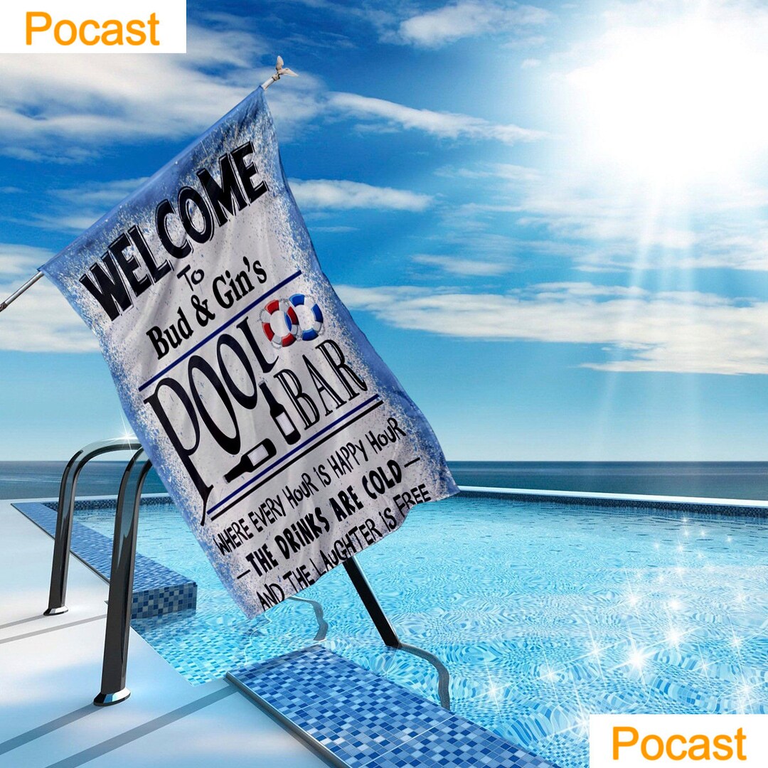 Personalized Swimming Welcome to Our Pool Customized Flag for Pool ...