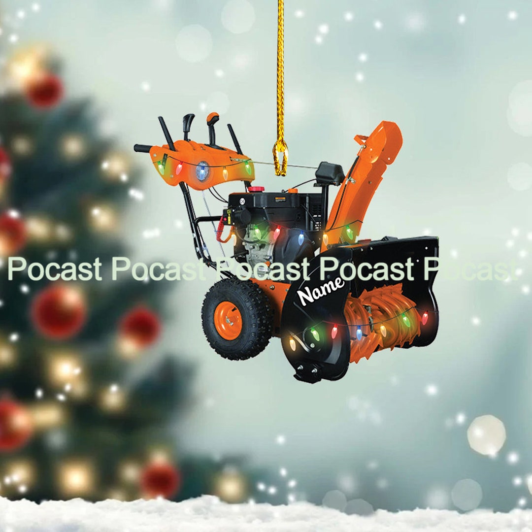 Customized Snow Blowers Christmas Ornament, Gardening Tools Equipment Ornament, Snow Blowers