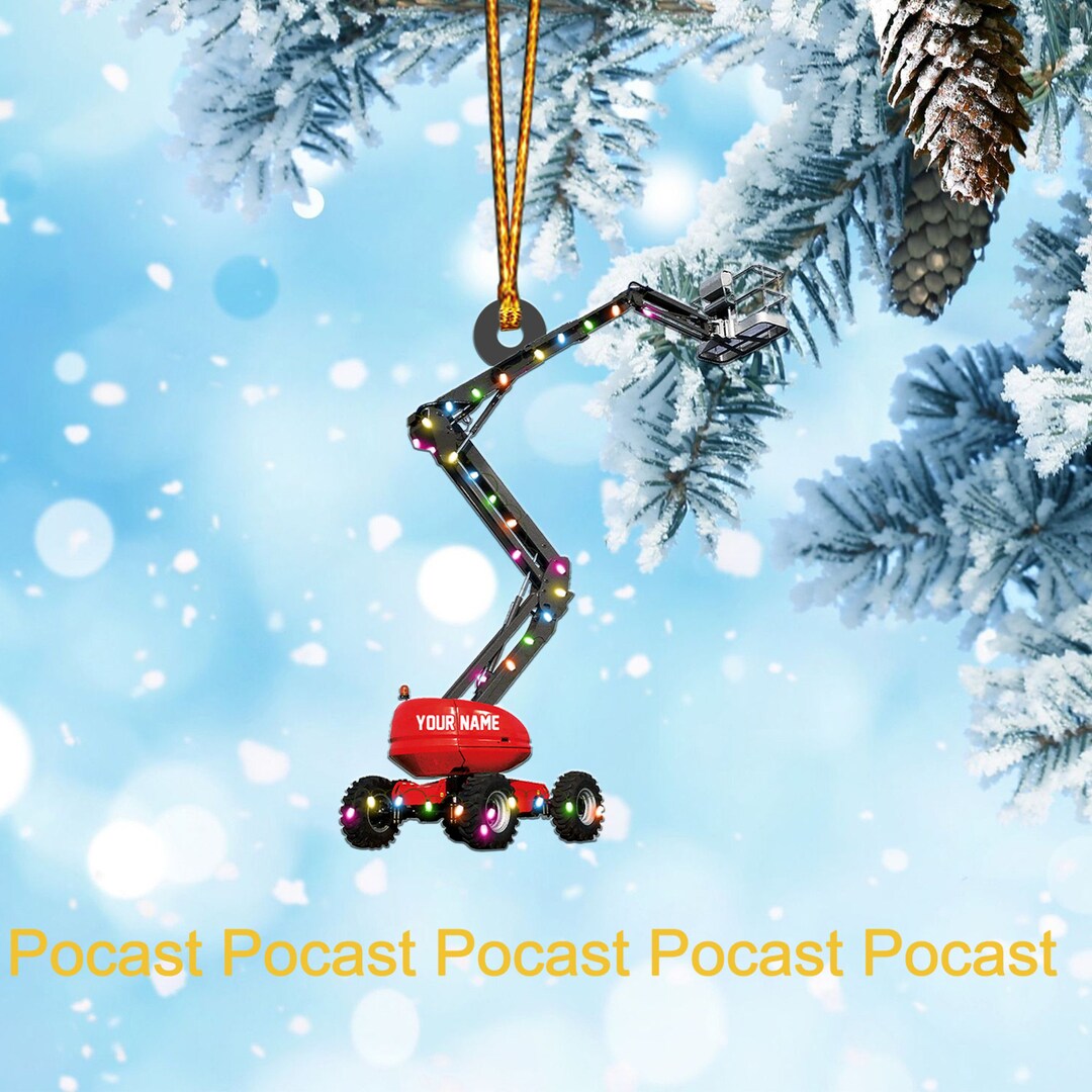 Personalized Forklift Truck Car Ornament, Custom Forklift Truck