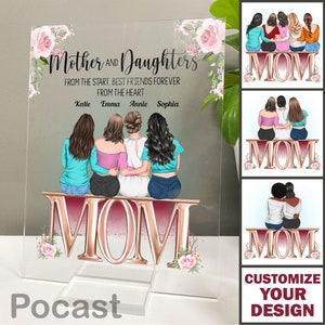 Personalized Mother and Daughter Acrylic Plaque, Personalized Mother's ...