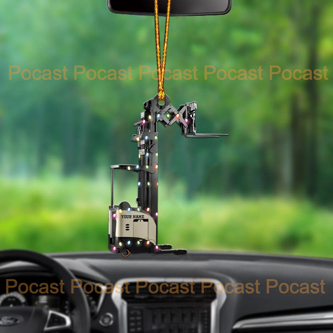 Personalized Forklift Truck Car Ornament, Custom Forklift Truck