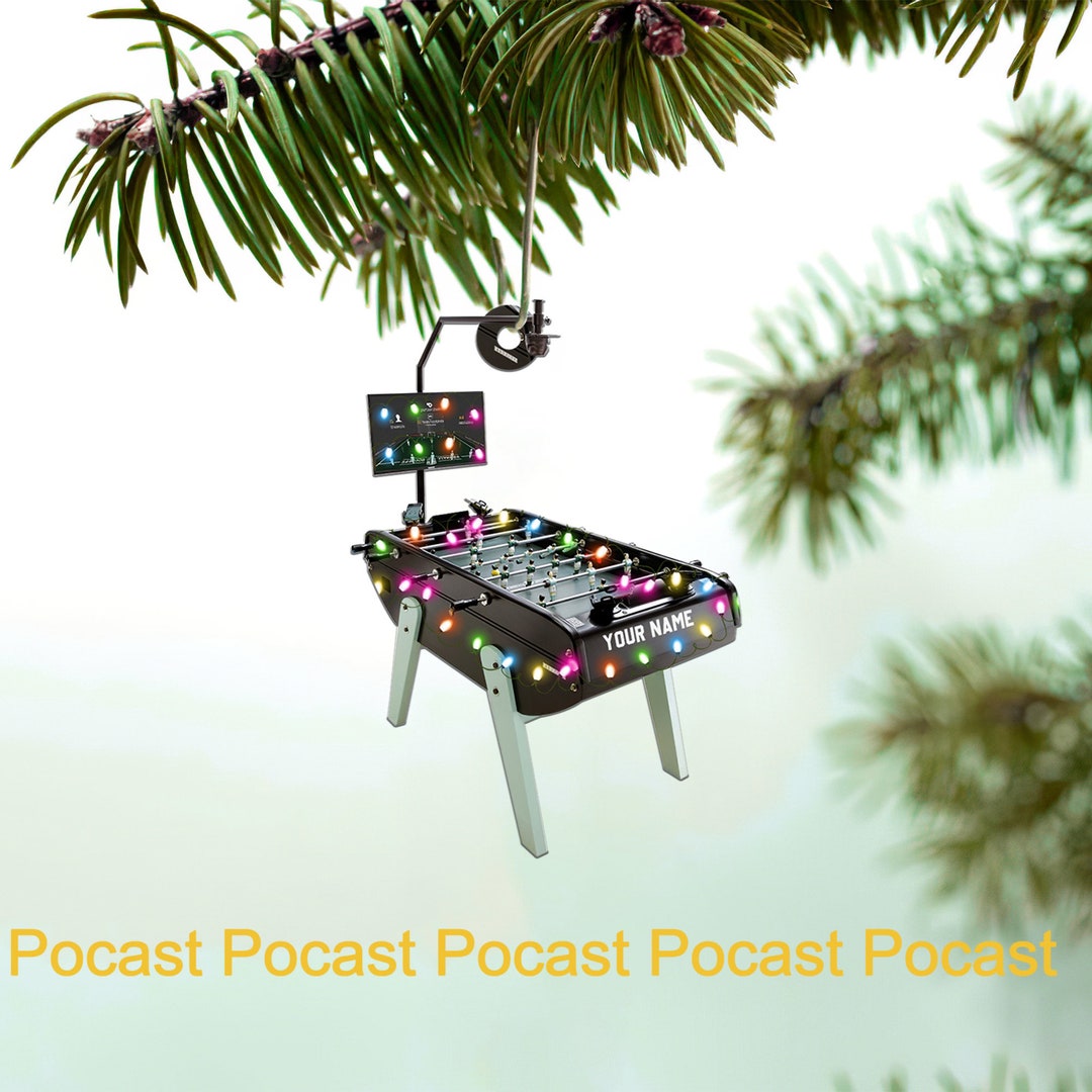 Foosball Table Game Xmas Ornament, Football Toy Christmas Ornament , Foosball Game Hanging