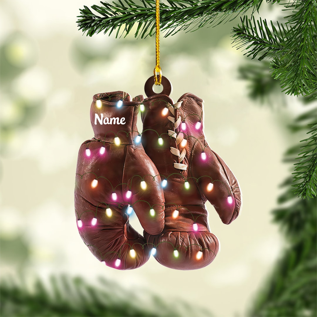 Boxing Christmas Ornament Boxing Gloves Ornament Boxing - Etsy