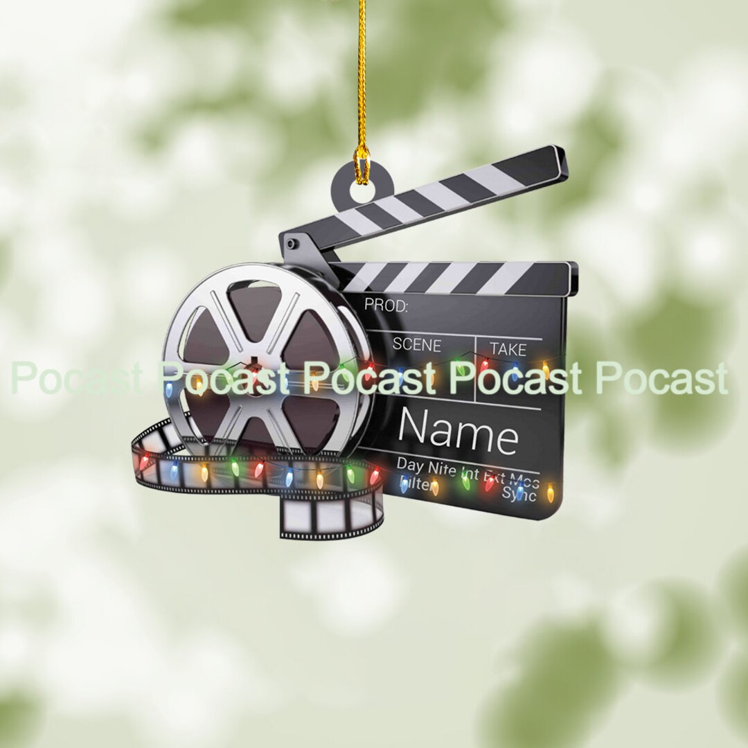 Cinema Film Christmas Ornament Personalized, Christmas Ornament For