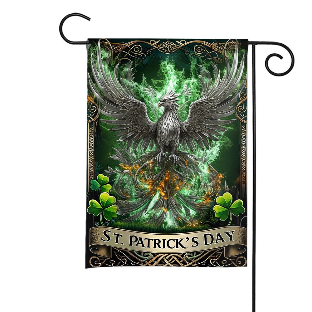 Discover Phoenix St Patricks Garden Flag, The Irish Phoenix St. Patricks Day Flag, Happy St Patricks Day Garden Flag