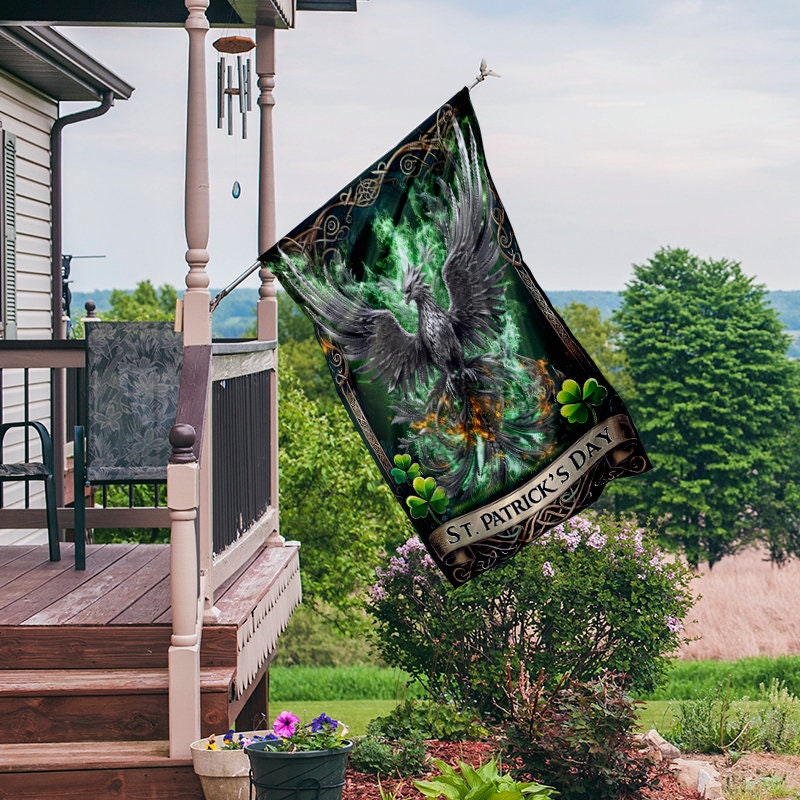 Discover Phoenix St Patricks Garden Flag, The Irish Phoenix St. Patricks Day Flag, Happy St Patricks Day Garden Flag