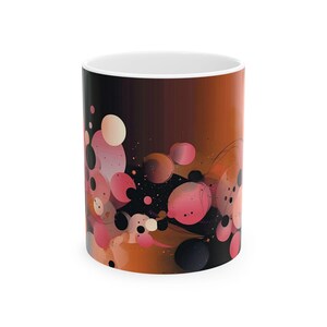 Abstrakte moderne Keramiktasse, bunte Kunsttasse für Kaffee, Tee-Liebhaber-Geschenk, Wohnkultur, einzigartige Kunst-Geschirr