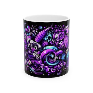 Vibrant Cosmic Ceramic Mug - Perfect for Coffee Lovers, Gift Ideas, Space Enthusiasts, Home Decor, Unique Artwork