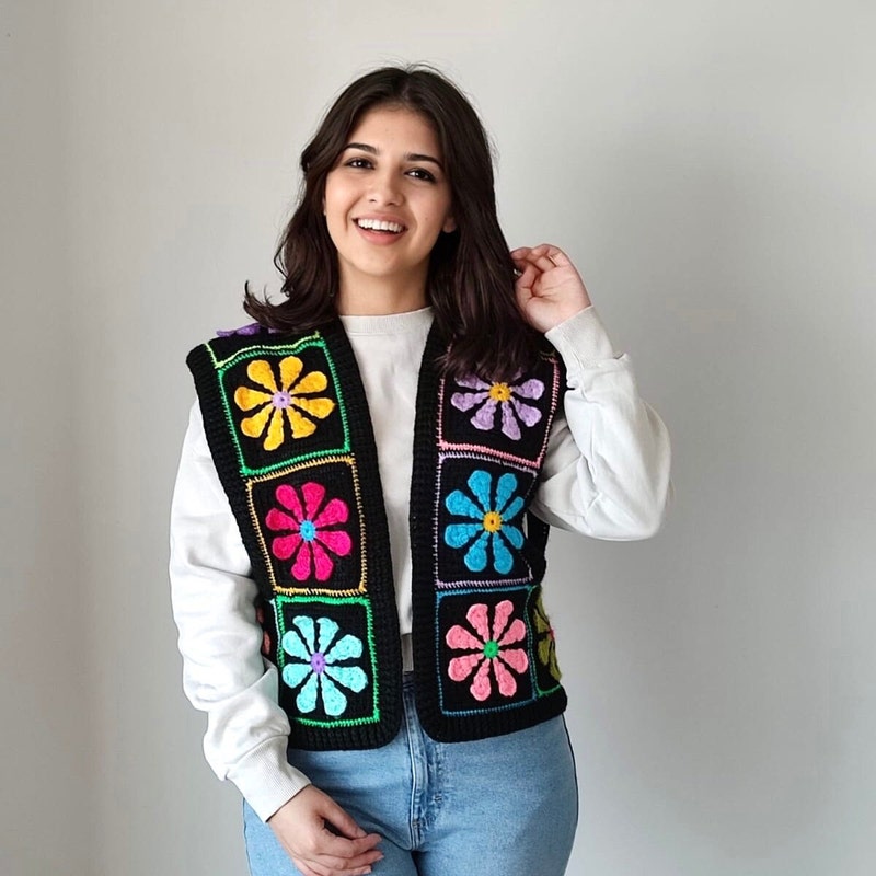 Padded Vest with Floral Print