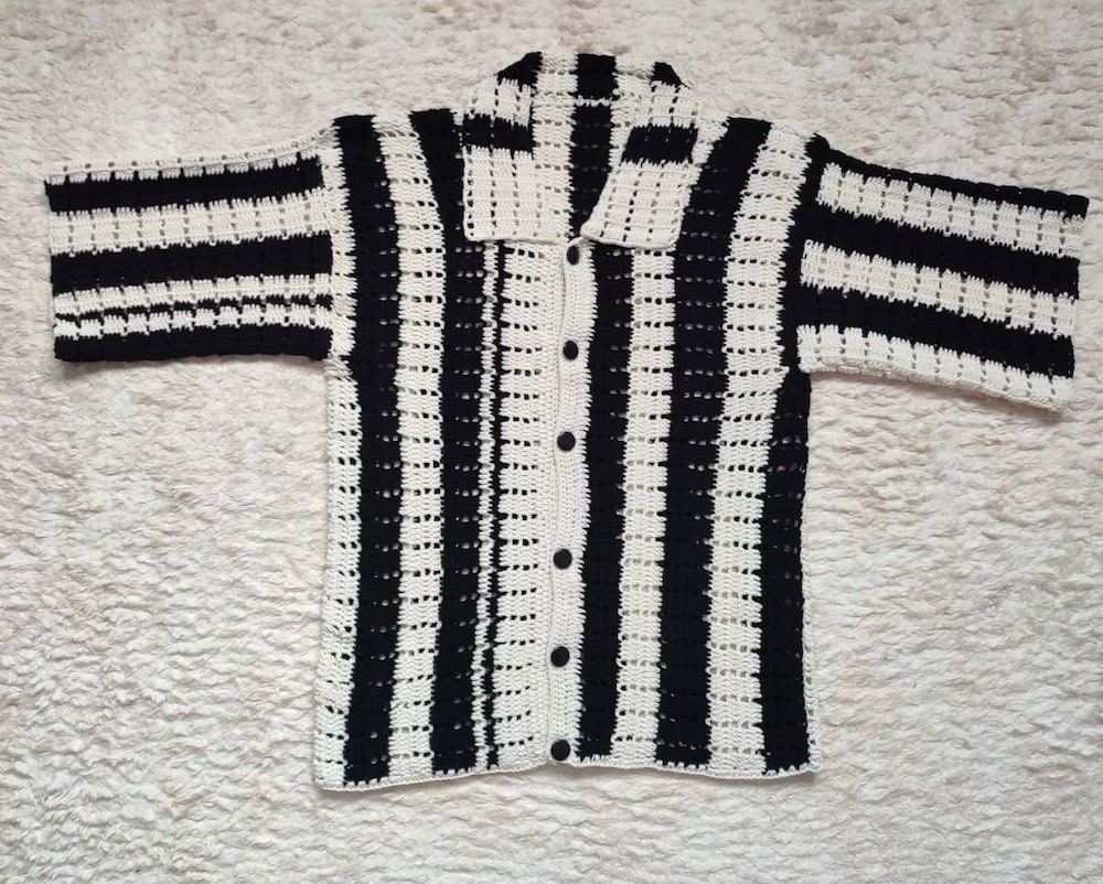Summer Shirt, Beach Shirt,Crochet Shirts, Handmade Shirt, Hand Knitted Shirt, Oversized Shirts For Men , Unisex Shirt, Onlineshoesmall