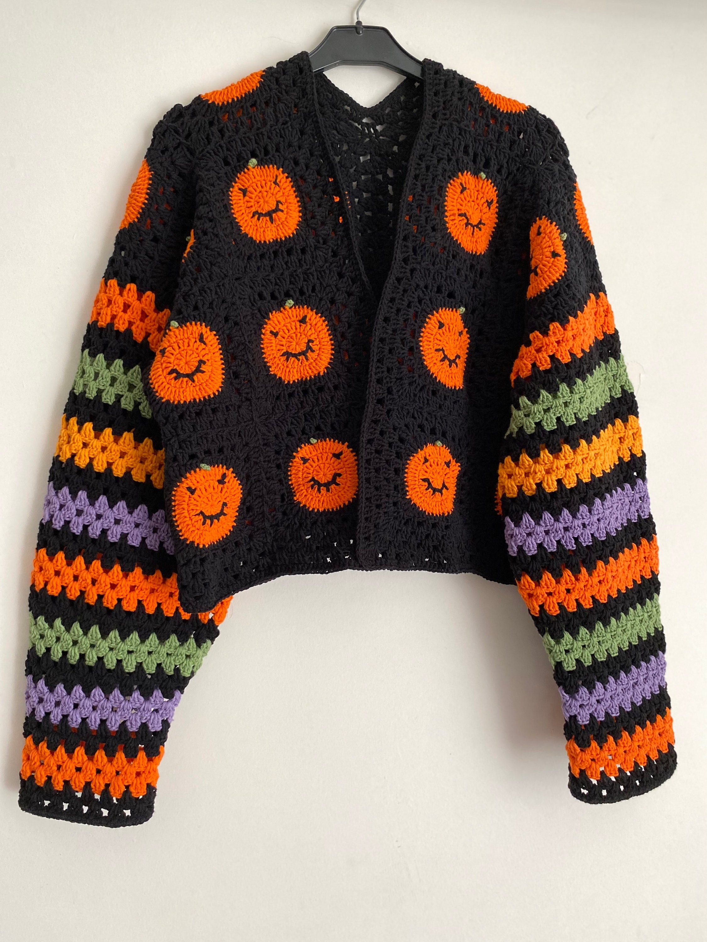 Halloween Cardigan for Woman Crochet Cardigan Fall Cardigan Etsy