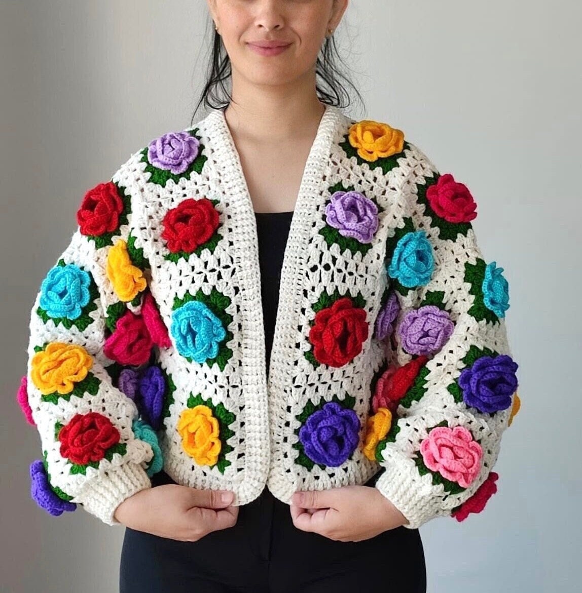 【I AM MARI】Roseming Flower Short Cardigan Jacket il_fullxfull.5351227485_2bcm.jpg