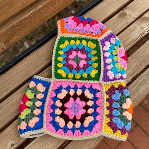 Crochet Balaclava, Granny Square Balaclava, Handmade Colorful Balaclava, Unisex Balcalava, Christmas Gift, Crochet Winter Hat,Mens Balaclava
