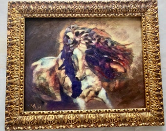 Untamed Majesty by Rebecca Marshall - Andalusian stallion original painting