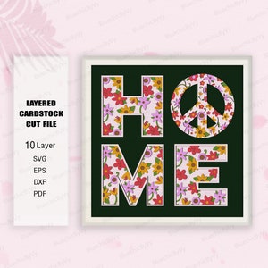 Home Peace Shadow Box SVG, Home Peace Shadow Box, Peace Shadow Box, Peace Gift, Peace Light Box, Peace Decor, Home Peace svg