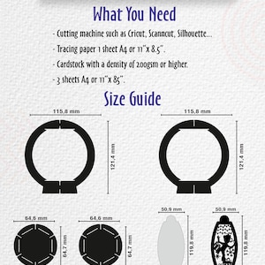 May include: Diagram showing the dimensions of a small standing lantern craft project. The lantern is made of cardstock and is 11.8 inches tall and 5.7 inches wide. The diagram includes measurements in inches.