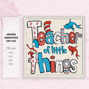 Enseignant de petites choses Shadow Box svg, cadeau enseignant, enseignant Light Box Svg, enseignant Shadow Box, fichier Cricut, cadeau Shadow Box, enseignant SVG