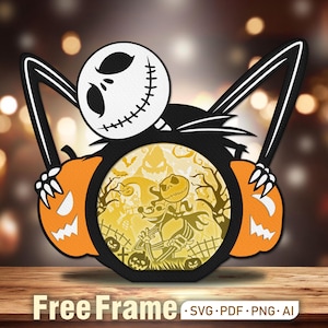 Jack NightMare Light Box Svg,Nightmare Before 3D Box,Jack NightMare Shadow Box, Nightmare Before SVG,Jack svg,Halloween Decor,Halloween Gift