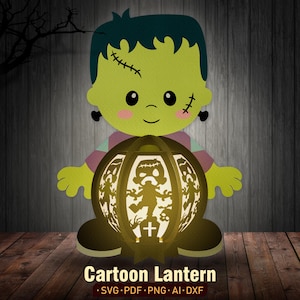 Halloween Frankensteins Monster Light Box svg, Schurken Charakter 3D Box, Halloween Shadow Box, Schurken Halloween svg, Halloween Dekor