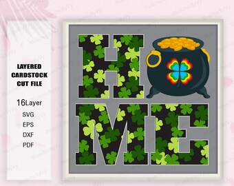 St. Ptrick's Day Home Shadow Box, St Patrick Shadow Box, Patrick's Day Decor, Happy Patrick's Day, Patricks Day Gift, For Cricut File