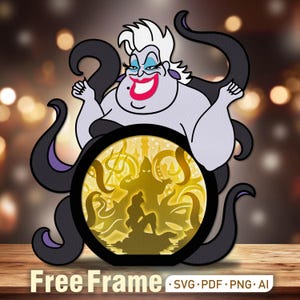 Halloween-Schurken Charakter Light Box svg, Bösewicht Charakter 3D Box, Halloween Shadow Box, Schurken Halloween, Halloween svg, Halloween Decor