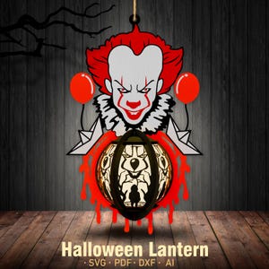 Horror karakter lantaarn Svg, horror Shadow Box, lantaarn papier gesneden, Halloween decor, Halloween lantaarn, Halloween Shadow Box, horror karakter