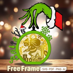 Cartoon Christmas Light Box Svg, Movie Character Christmas 3D Box, Cartoon Shadow Box, Christmas SVG, Movie Cartoon svg, Christmas Decor