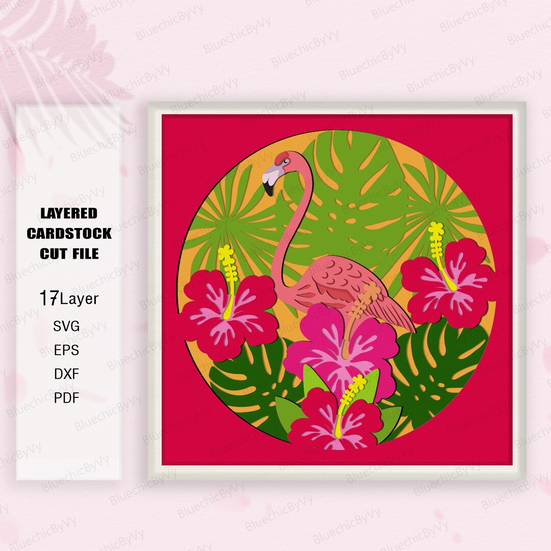 Flamingo Shadow Box SVG, Flamingo Shadow Box, for Cricut,flamingo Light