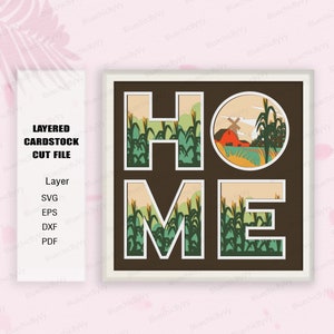 Shadow Box maison du Midwest, cadeau maison, maison du Midwest Light Box Svg, Shadow Box maison du Midwest, pour fichier Cricut, cadeau Shadow Box, maison du Midwest SVG