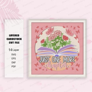 Nur noch ein Kapitel Schatten Box SVG, Lehrer Geschenk (Digitaler Download)