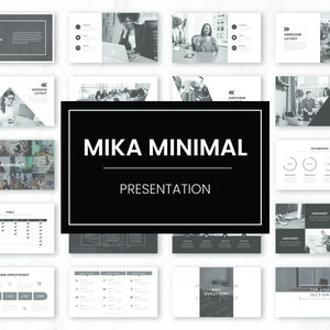 B&W minimal Powerpoint Template, Powerpoint Template for business, Modern Professional PPT template, Digital product - PPT  for funeral