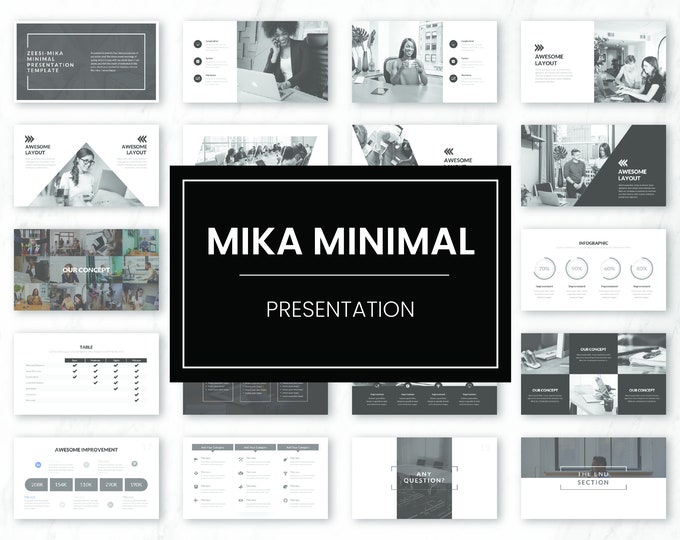 Hand-drawn Doodle Powerpoint Template | Black & White Set | 30 Slides ...