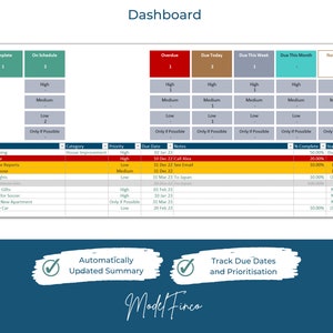 To Do List Tracker | Excel Spreadsheet Template | Productivity Template ...