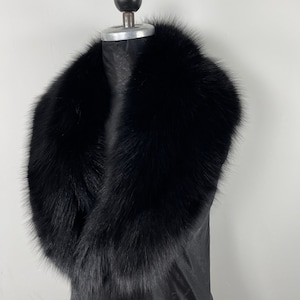 Vintage Black Fox Stole - Etsy