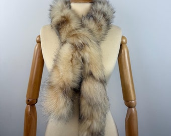 Luxury Fox Fur Scarf: Handmade Genuine Fur, 47" Long